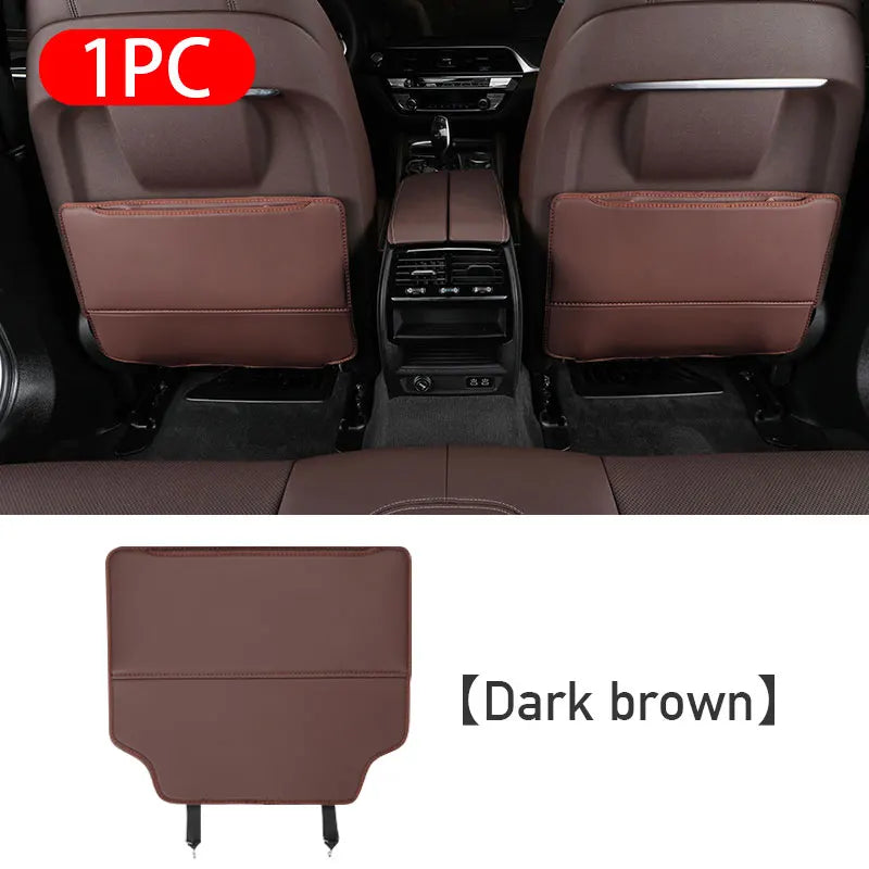 Almohadilla Antipatadas para Niños de Cuero, Protección para el Asiento Trasero del Coche, Universal, Antimugre y Suciedad, con Bolsa de Almacenamiento y Funda Protectora