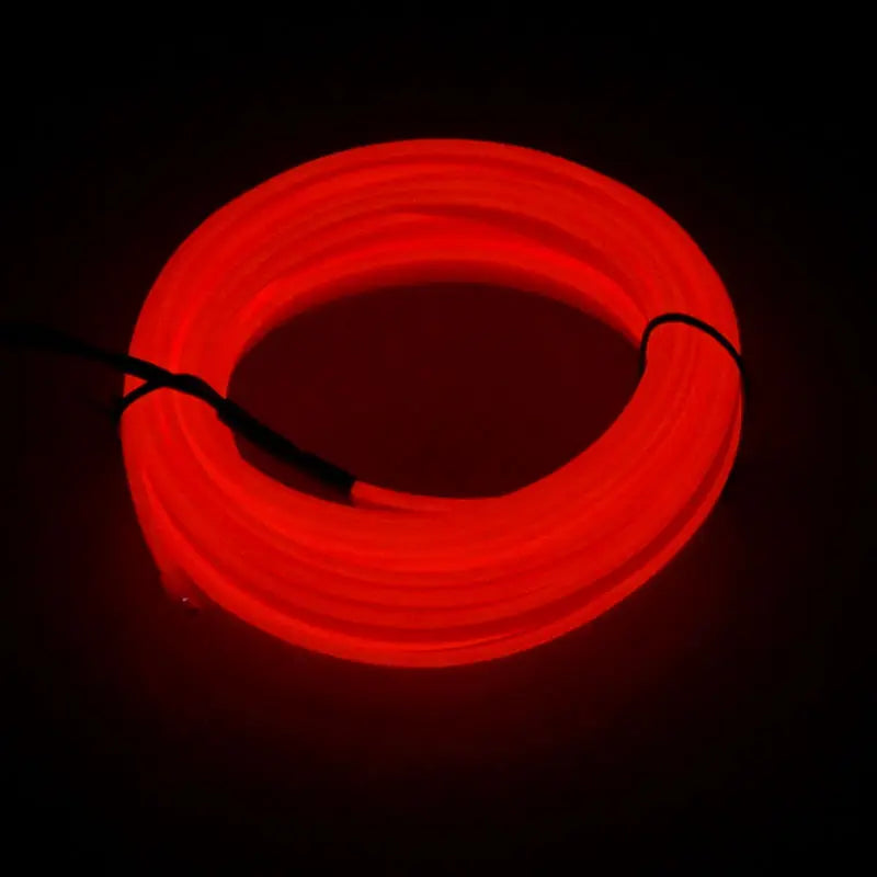 Lámpara de ambiente para interiores de auto de 5m, línea de luz fría EL con USB, tablero de instrumentos decorativo DIY, luces LED ambientales para consola de automóvil