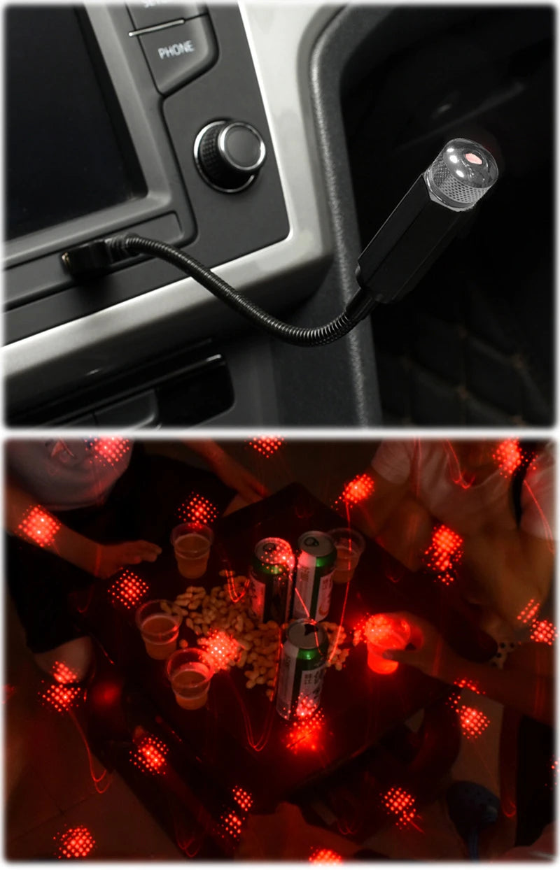 Lámpara de atmósfera LED para coche con USB, accesorios de decoración para Hyundai IX35, Solaris, Accent, I30, Tucson, Elantra, Santa Fe, Getz, I20