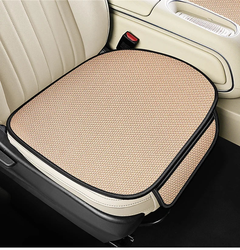 Forro de Asiento de auto de Seda de Hielo Transpirable, Antideslizante y Resistente al Desgaste, Funda de Asiento de Coche de Seda de Hielo de Color Sólido, Ajuste Universal para la Mayoría de los Coches