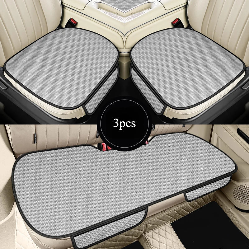 Forro de Asiento de auto de Seda de Hielo Transpirable, Antideslizante y Resistente al Desgaste, Funda de Asiento de Coche de Seda de Hielo de Color Sólido, Ajuste Universal para la Mayoría de los Coches