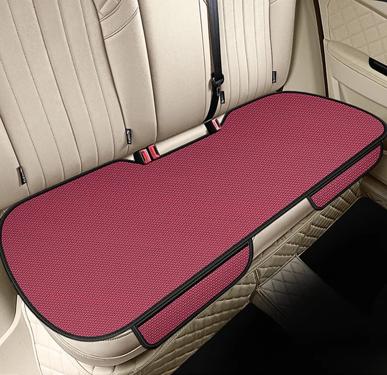 Forro de Asiento de auto de Seda de Hielo Transpirable, Antideslizante y Resistente al Desgaste, Funda de Asiento de Coche de Seda de Hielo de Color Sólido, Ajuste Universal para la Mayoría de los Coches