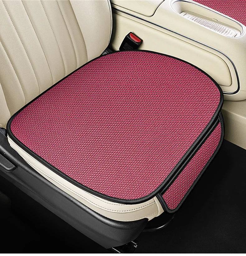 Forro de Asiento de auto de Seda de Hielo Transpirable, Antideslizante y Resistente al Desgaste, Funda de Asiento de Coche de Seda de Hielo de Color Sólido, Ajuste Universal para la Mayoría de los Coches