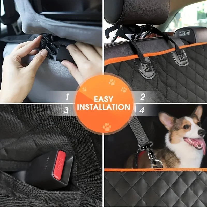 Funda de asiento de coche ideal, ¡Mejora tus asientos de coche con esta funda de hamaca para perros impermeable y resistente a arañazos!