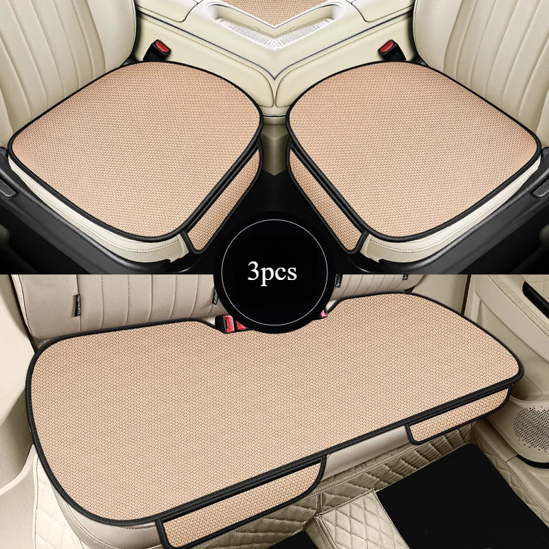 Forro de Asiento de auto de Seda de Hielo Transpirable, Antideslizante y Resistente al Desgaste, Funda de Asiento de Coche de Seda de Hielo de Color Sólido, Ajuste Universal para la Mayoría de los Coches