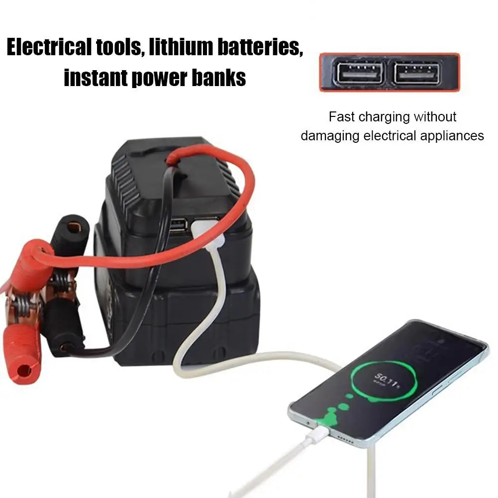 Cargador Convertidor de Batería de Litio para Coche Clip Encendedor Automático Arrancador Para Adaptador de Cable de Refuerzo Makita Herramientas DIY de Energía de Emergencia