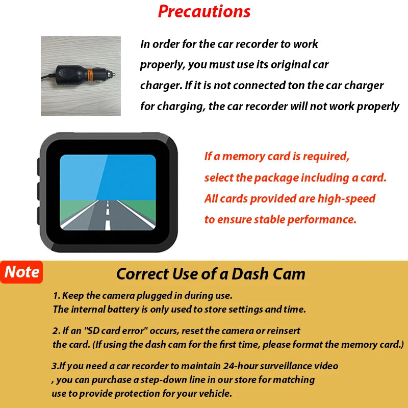 Cámara de tablero con visión nocturna IR, grabación en bucle y pantalla IPS de 2 pulgadas 1080P, 3 cámaras, grabador DVR, grabador de video, DVR para vehículo