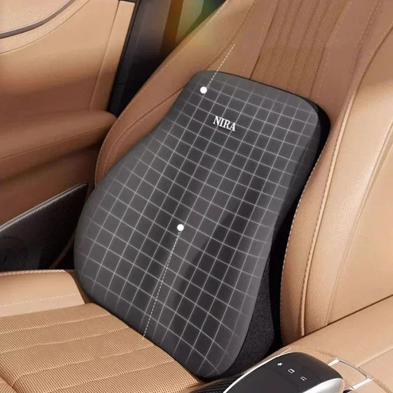 Cojín lumbar para automóvil universal de espuma viscoelástica, cojín para respaldo, almohada lumbar, almohada de cuello para automóvil, accesorios generales para automóvil