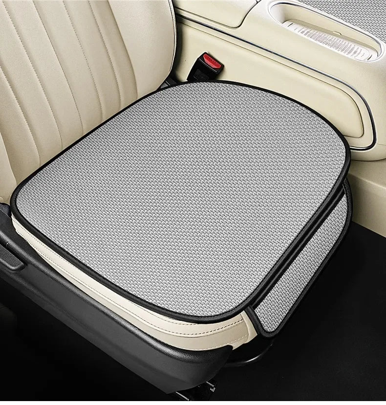 Forro de Asiento de auto de Seda de Hielo Transpirable, Antideslizante y Resistente al Desgaste, Funda de Asiento de Coche de Seda de Hielo de Color Sólido, Ajuste Universal para la Mayoría de los Coches