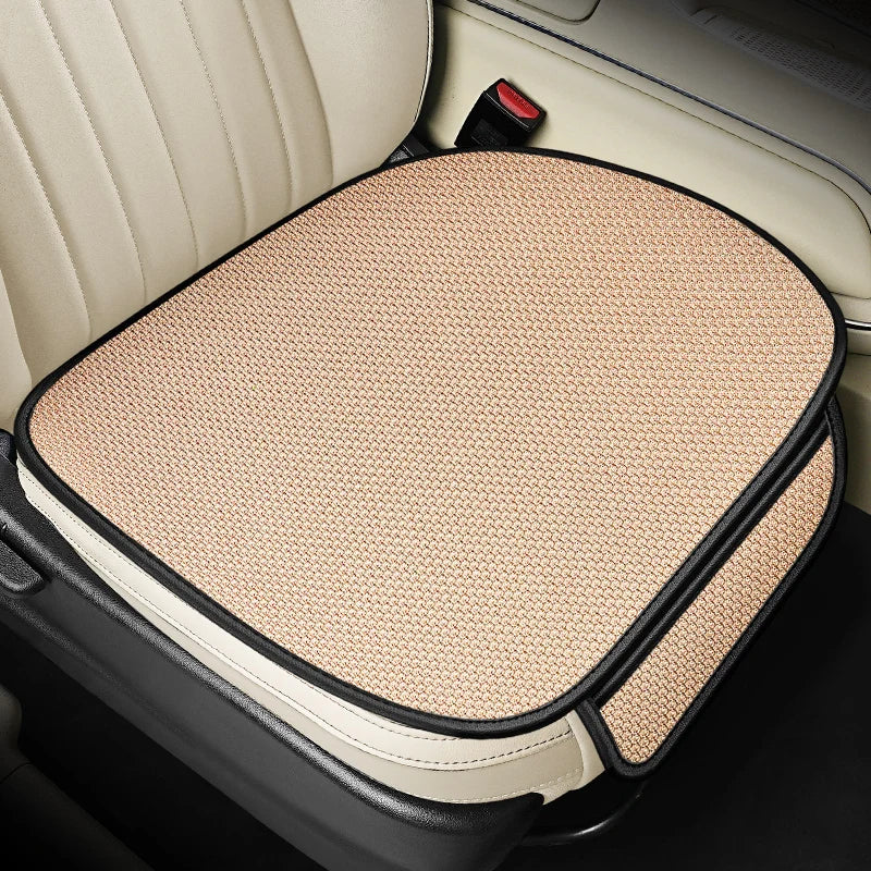 Forro de Asiento de auto de Seda de Hielo Transpirable, Antideslizante y Resistente al Desgaste, Funda de Asiento de Coche de Seda de Hielo de Color Sólido, Ajuste Universal para la Mayoría de los Coches