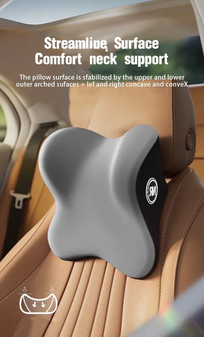 Cojín lumbar para automóvil universal de espuma viscoelástica, cojín para respaldo, almohada lumbar, almohada de cuello para automóvil, accesorios generales para automóvil