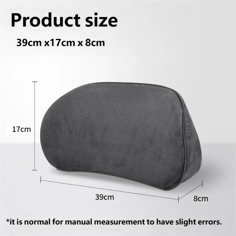 Cojín de soporte lumbar de espuma viscoelástica para coche Almohada para la cintura Respaldo Asiento Soporte para la espalda del conductor Accesorios de interior de auto Comodidad