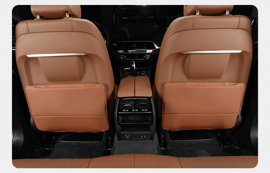 Almohadilla Antipatadas para Niños de Cuero, Protección para el Asiento Trasero del Coche, Universal, Antimugre y Suciedad, con Bolsa de Almacenamiento y Funda Protectora