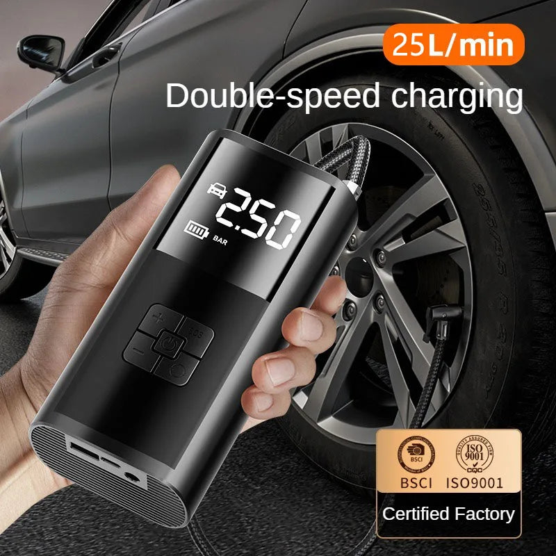 Bomba de aire para coche con cable/inalámbrica, compresor de aire portátil para automóvil, bomba de inflado de neumáticos 150PSI para motocicleta, bicicleta, neumático de coche y balón
