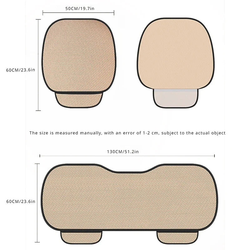 Forro de Asiento de auto de Seda de Hielo Transpirable, Antideslizante y Resistente al Desgaste, Funda de Asiento de Coche de Seda de Hielo de Color Sólido, Ajuste Universal para la Mayoría de los Coches