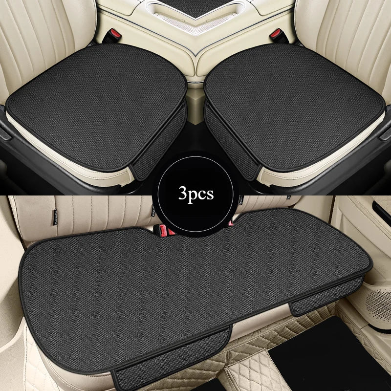 Forro de Asiento de auto de Seda de Hielo Transpirable, Antideslizante y Resistente al Desgaste, Funda de Asiento de Coche de Seda de Hielo de Color Sólido, Ajuste Universal para la Mayoría de los Coches