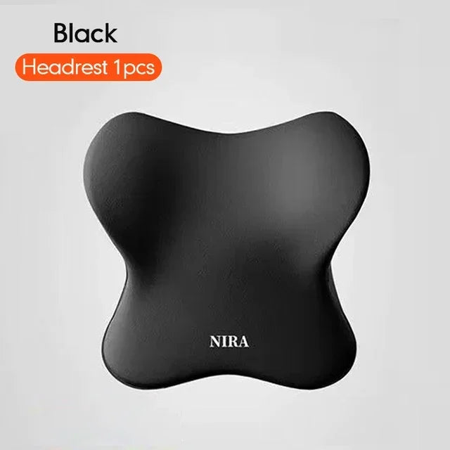 Cojín lumbar para automóvil universal de espuma viscoelástica, cojín para respaldo, almohada lumbar, almohada de cuello para automóvil, accesorios generales para automóvil