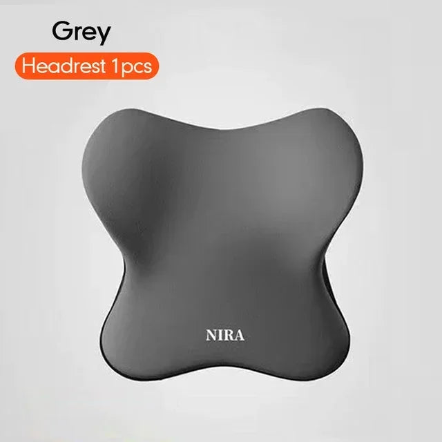 Cojín lumbar para automóvil universal de espuma viscoelástica, cojín para respaldo, almohada lumbar, almohada de cuello para automóvil, accesorios generales para automóvil