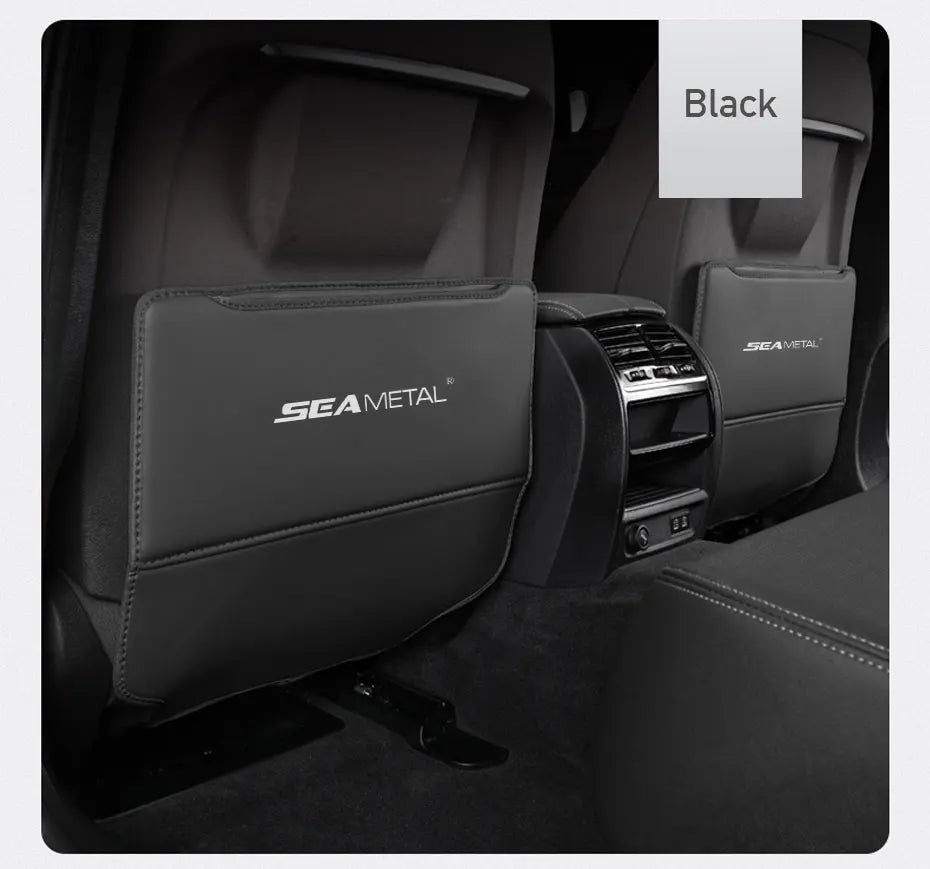 Almohadilla Antipatadas para Niños de Cuero, Protección para el Asiento Trasero del Coche, Universal, Antimugre y Suciedad, con Bolsa de Almacenamiento y Funda Protectora
