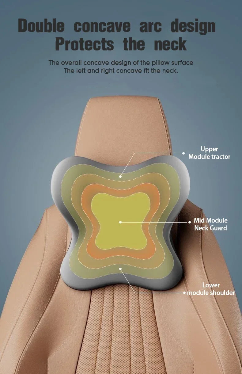 Cojín lumbar para automóvil universal de espuma viscoelástica, cojín para respaldo, almohada lumbar, almohada de cuello para automóvil, accesorios generales para automóvil