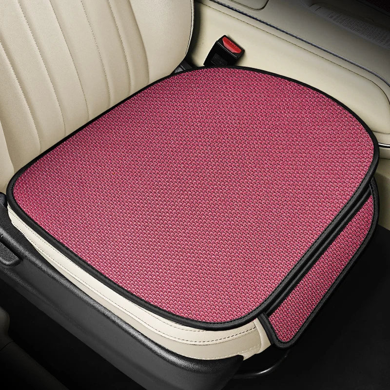 Forro de Asiento de auto de Seda de Hielo Transpirable, Antideslizante y Resistente al Desgaste, Funda de Asiento de Coche de Seda de Hielo de Color Sólido, Ajuste Universal para la Mayoría de los Coches