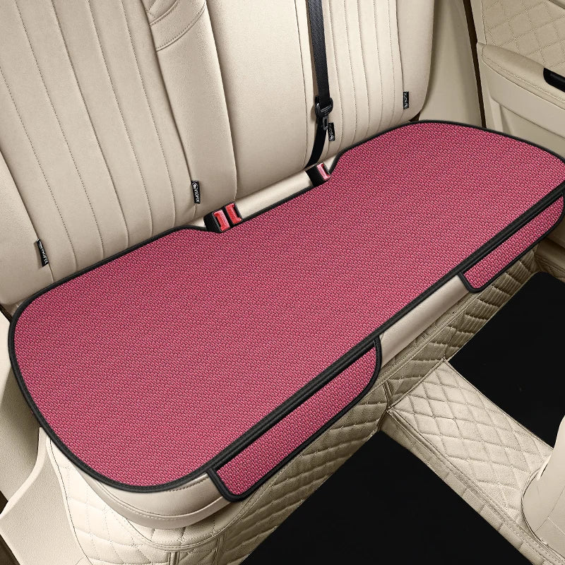 Forro de Asiento de auto de Seda de Hielo Transpirable, Antideslizante y Resistente al Desgaste, Funda de Asiento de Coche de Seda de Hielo de Color Sólido, Ajuste Universal para la Mayoría de los Coches