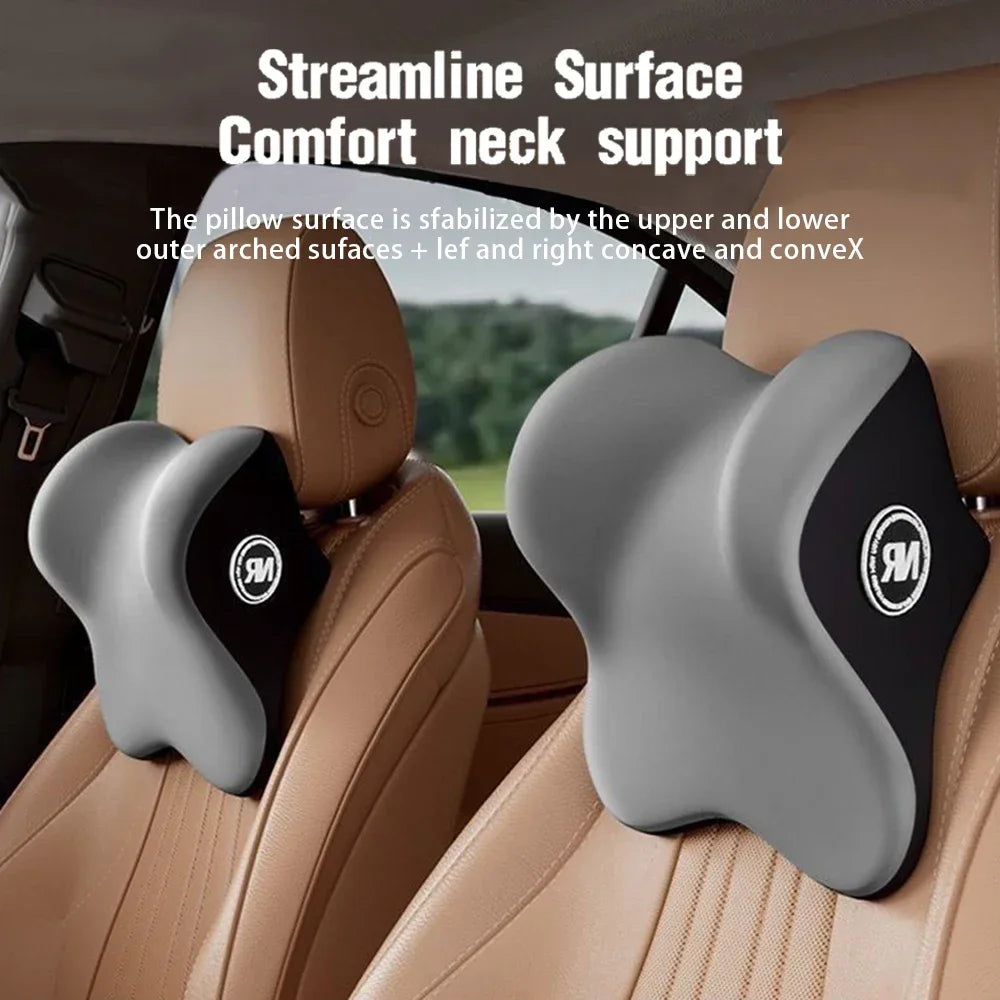 Cojín lumbar para automóvil universal de espuma viscoelástica, cojín para respaldo, almohada lumbar, almohada de cuello para automóvil, accesorios generales para automóvil